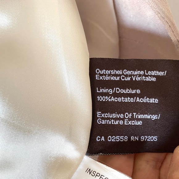 90’s Danier Vintage Shimmery Pink Sueded Leather Jacket, Metallic Ruffled Collar - Picture 10 of 10